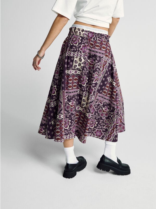Longuette mit Bandana-Print Damen
