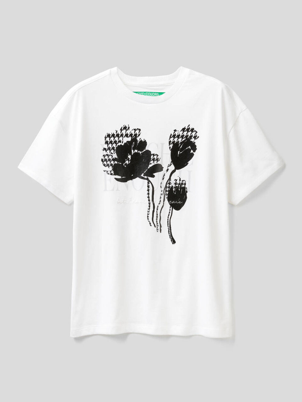T-shirt with print and embroidery image number 1