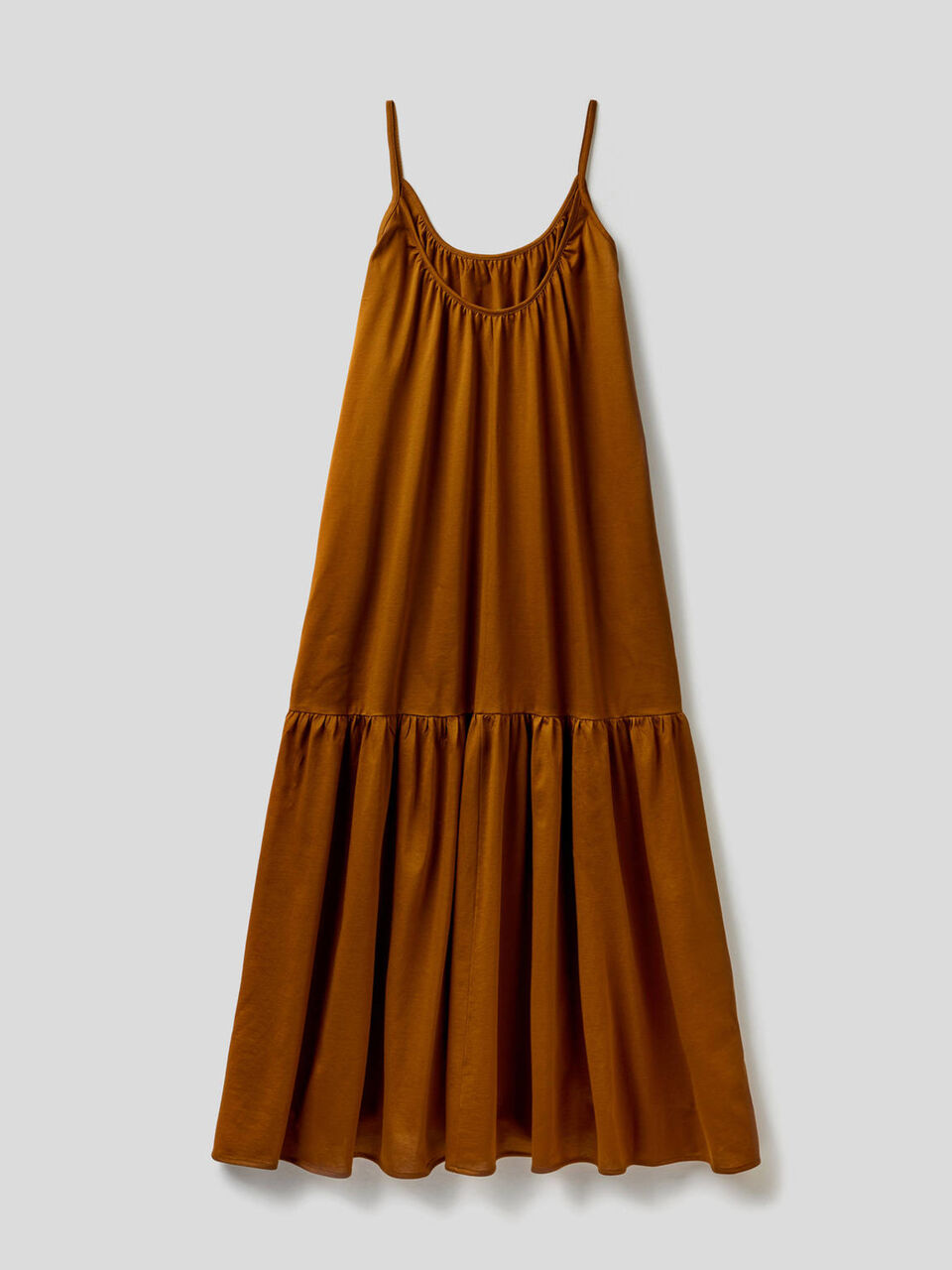 Maxi dress with shoulder straps in 100% cotton image number 2
