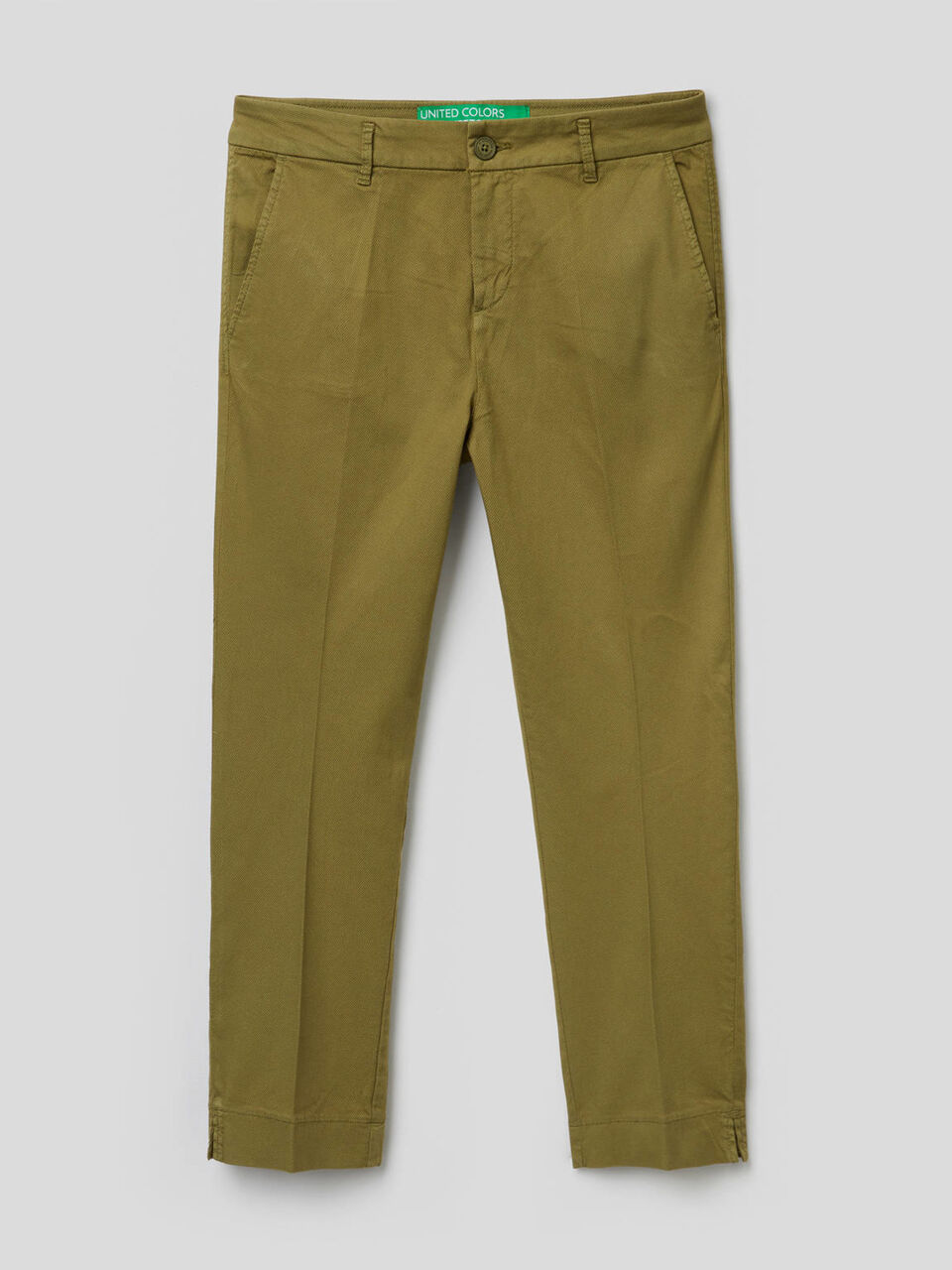 Cropped-Chinos aus stretchiger Baumwolle image number 1