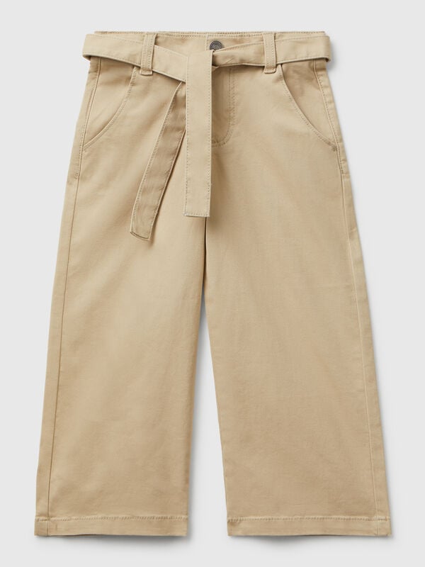Pantalon coupe large avec ceinture Filles