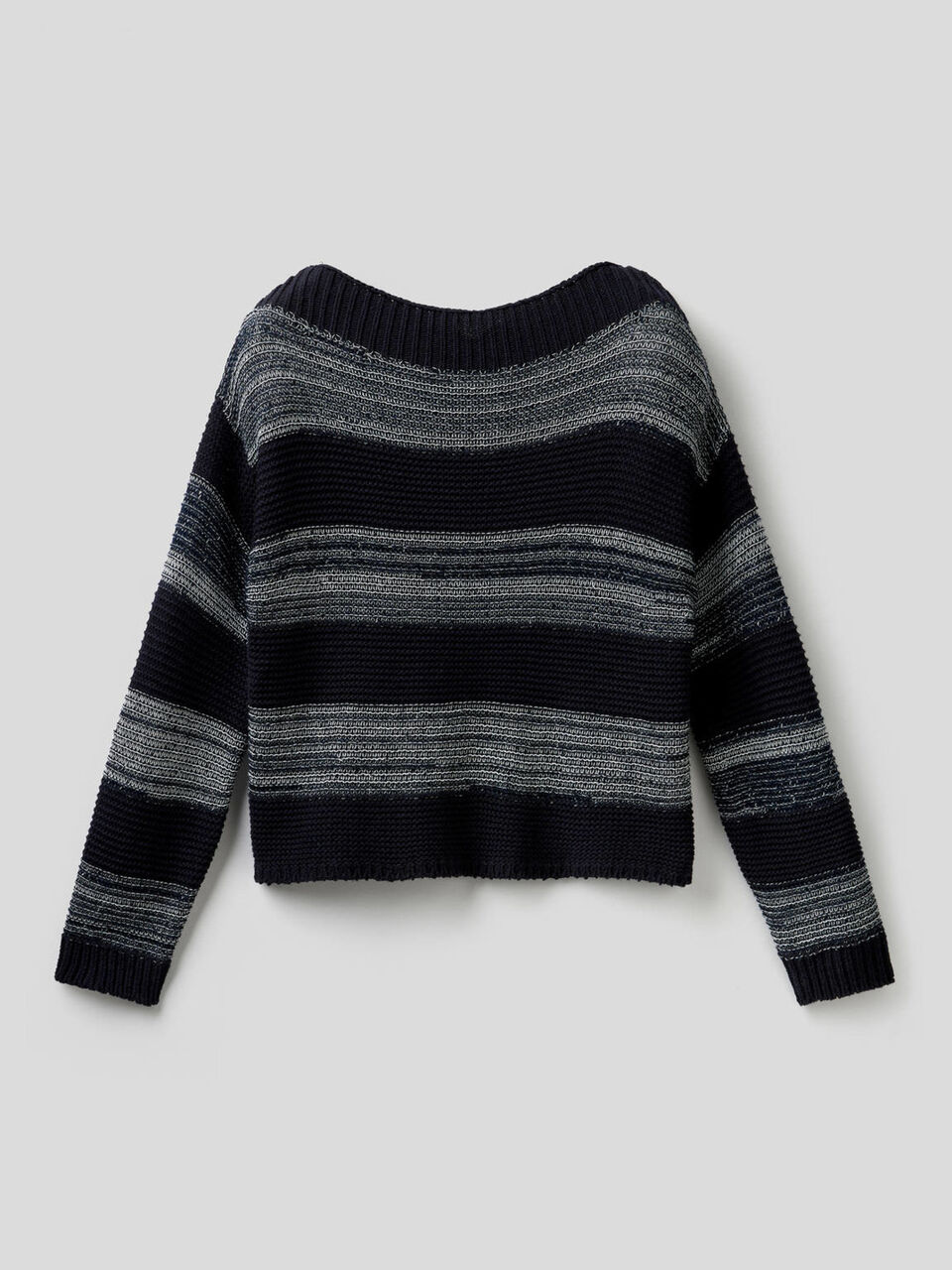 Gestreifter Pullover mit Pailletten image number 1