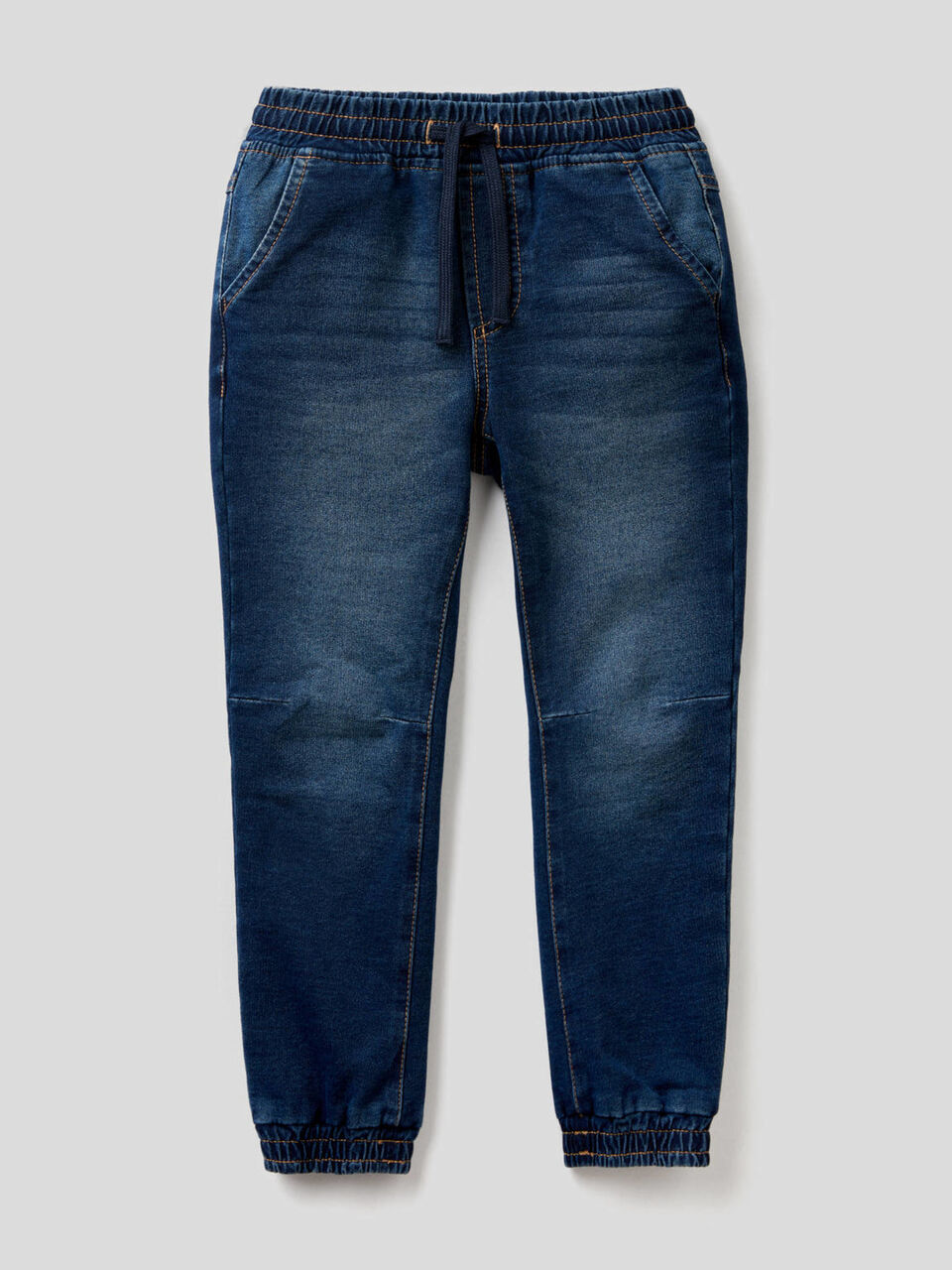Sporty denim look sweatpants image number 1