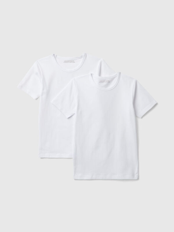 Deux T-shirts en coton bio stretch Garçon