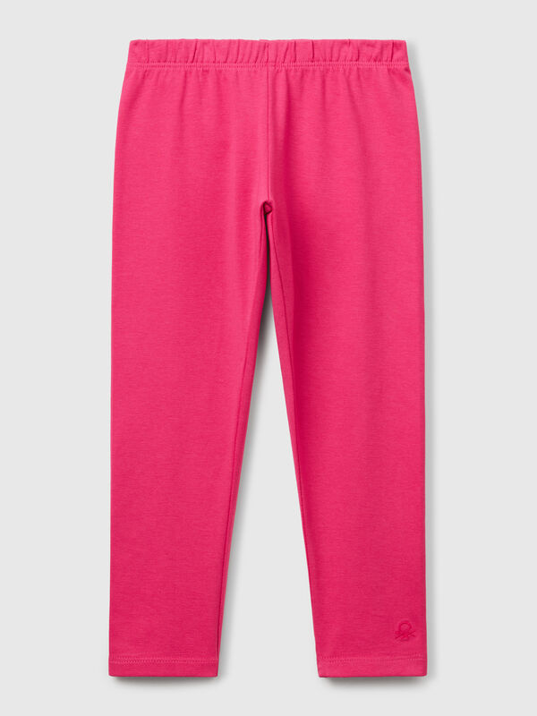 Leggings in cotone stretch Bambina