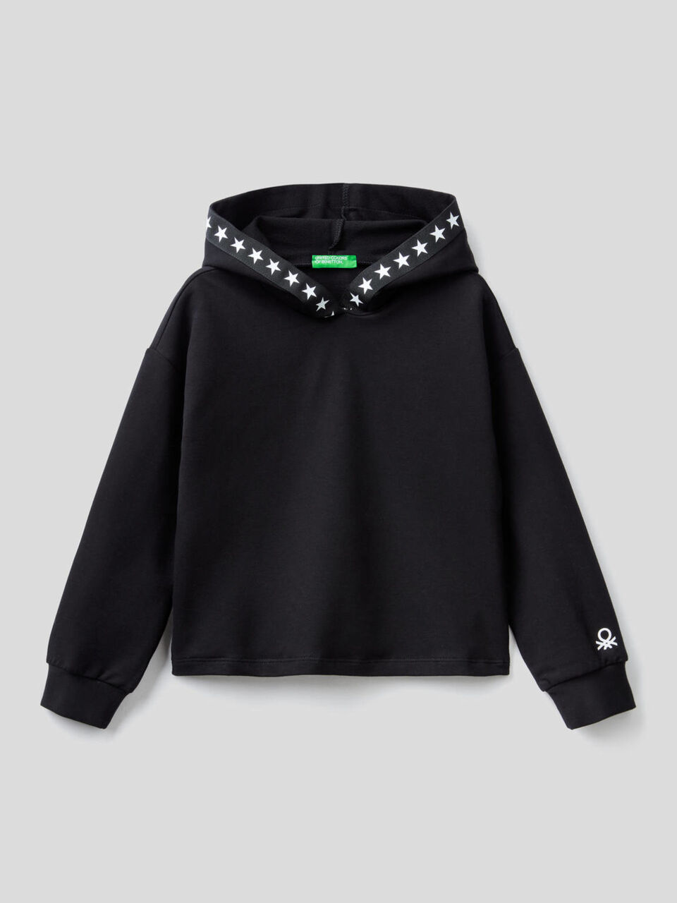 Cropped-Sweatshirt in stretchiger Bio-Baumwolle image number 1