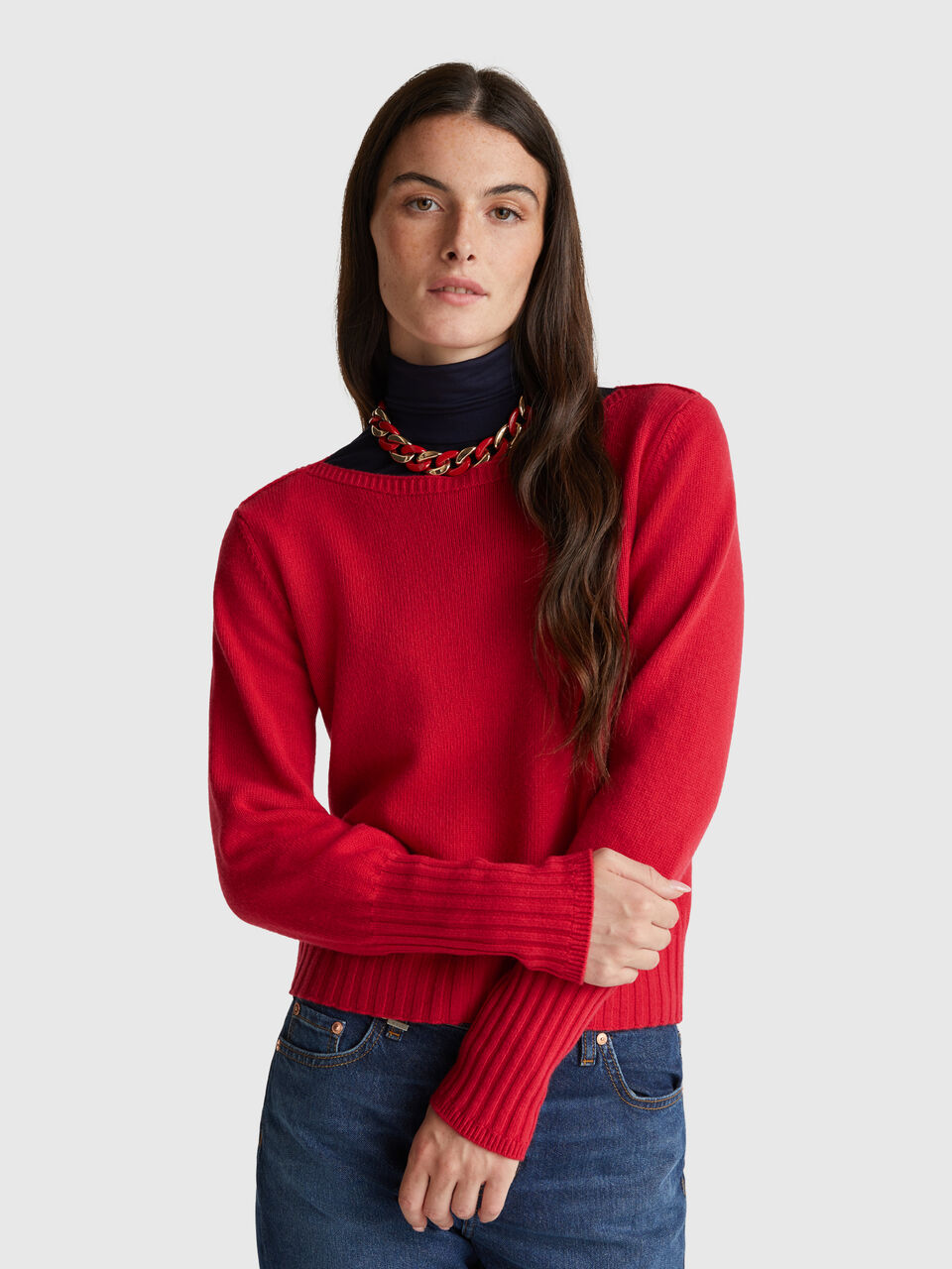 BOAT-NECK SWEAT.L/S Damen image number null