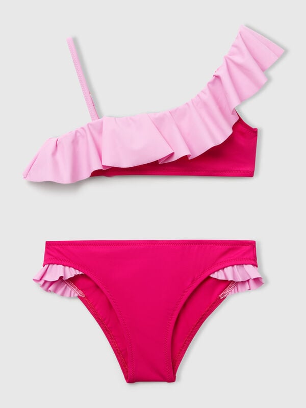 Strandbikini mit Rüschen Mädchen