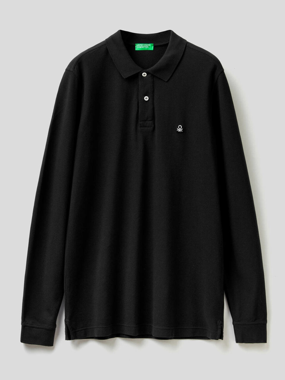 Polo a manica lunga 100% cotone image number 1