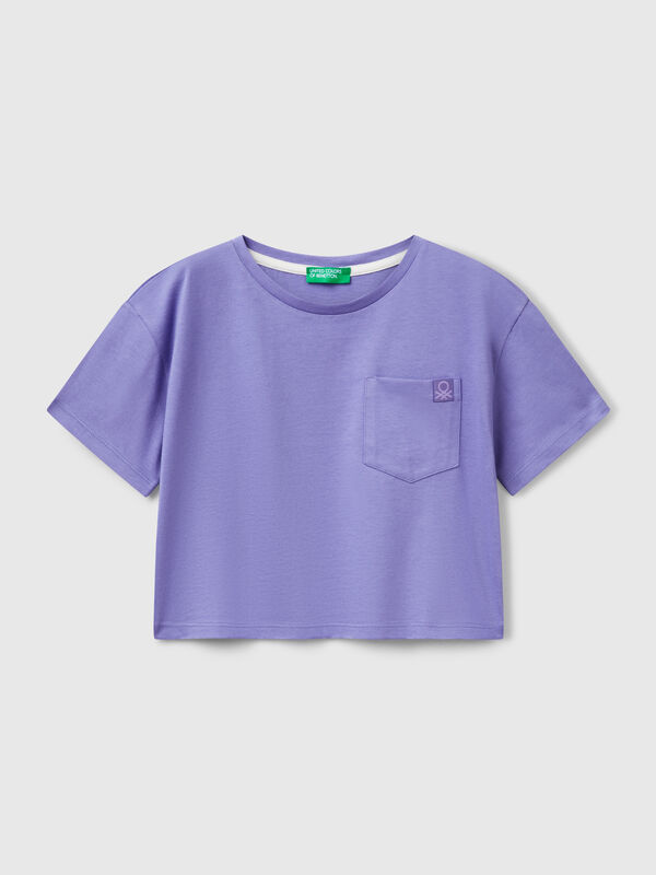T-shirt boxy fit con stampa sul retro Bambina