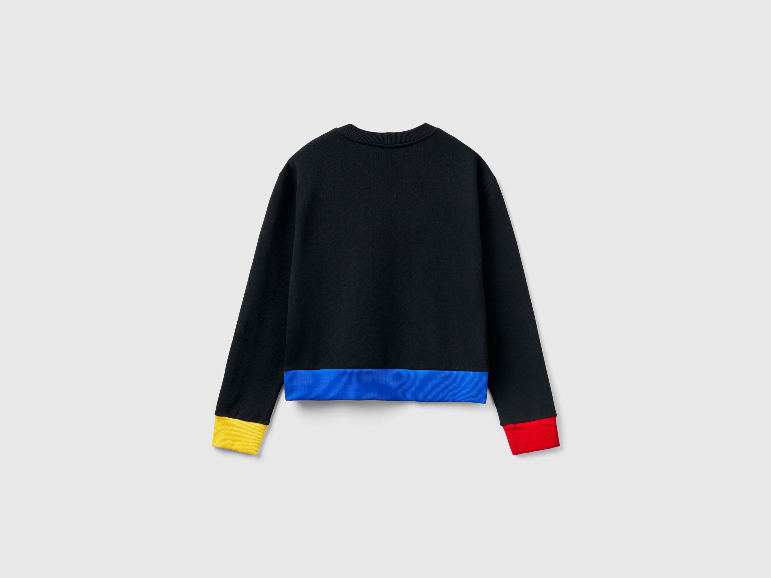 Sweat a imprime logo Noir Benetton