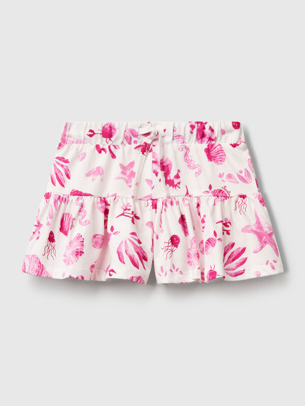 White shorts with pink shells Junior Girl