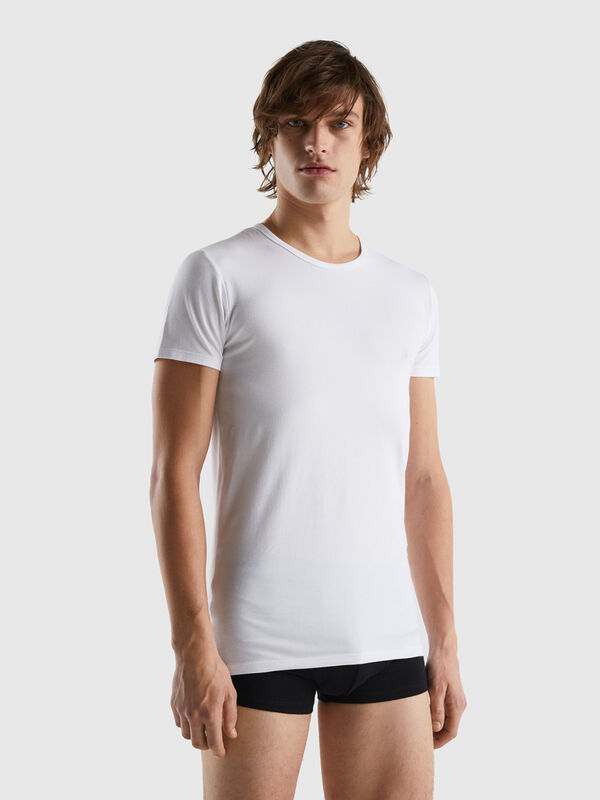 T-shirt en coton bio stretch Homme