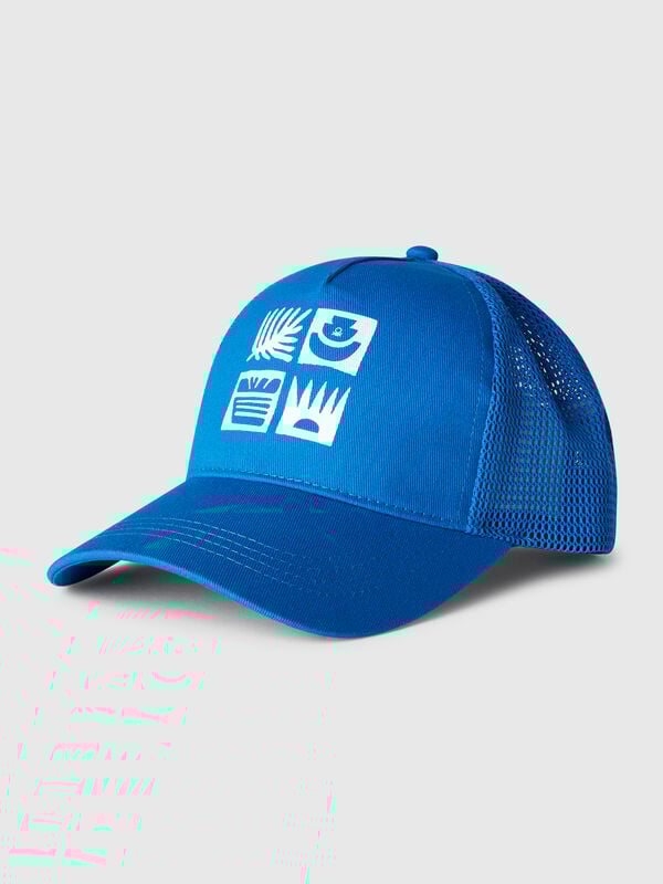 Cappello baseball in cotone e mesh Bambino