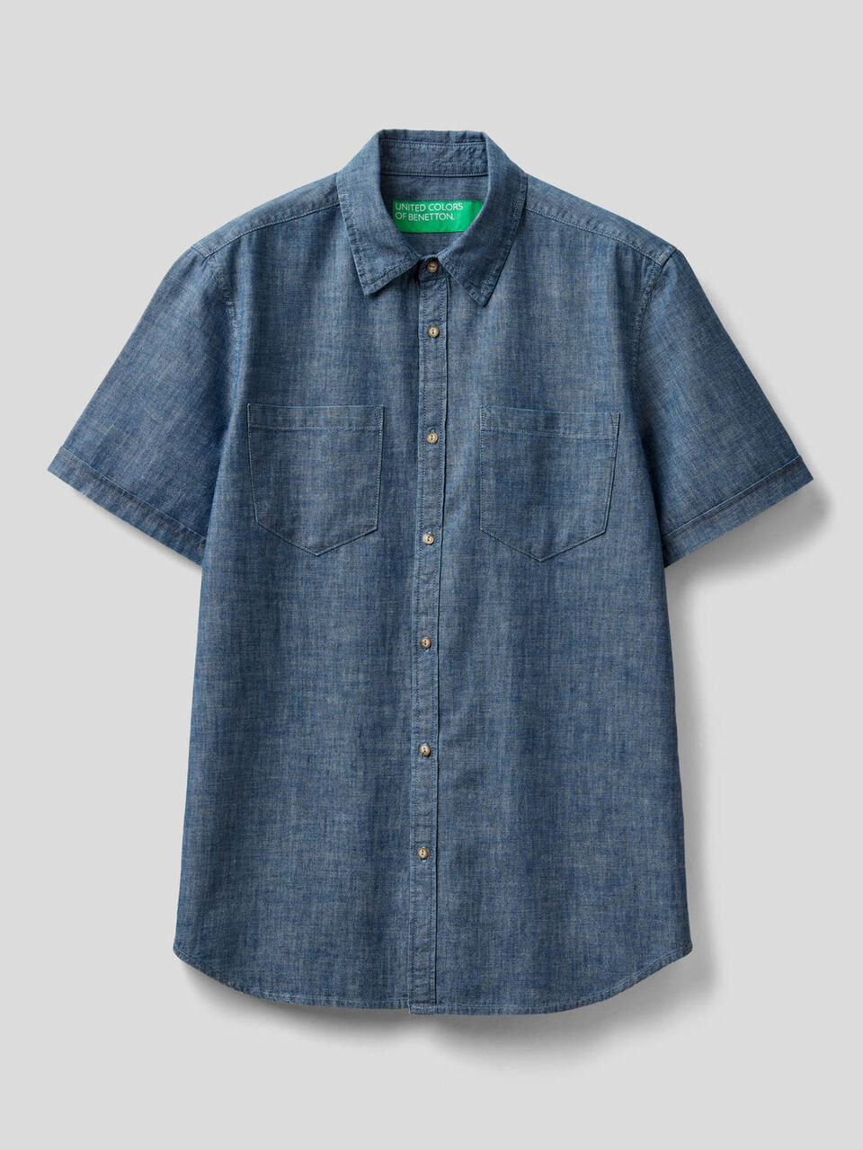 Chemise effet jeans à manches courtes image number 1