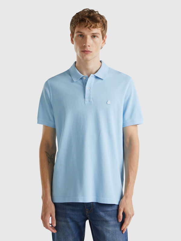 Polo regular turquoise Homme