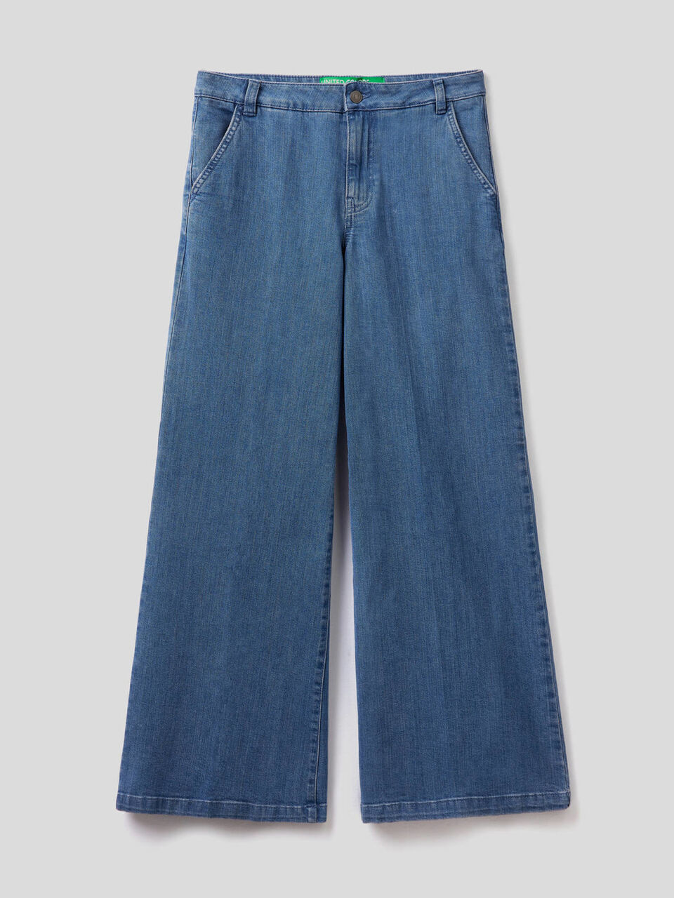 Jeans a zampa in cotone stretch image number 1