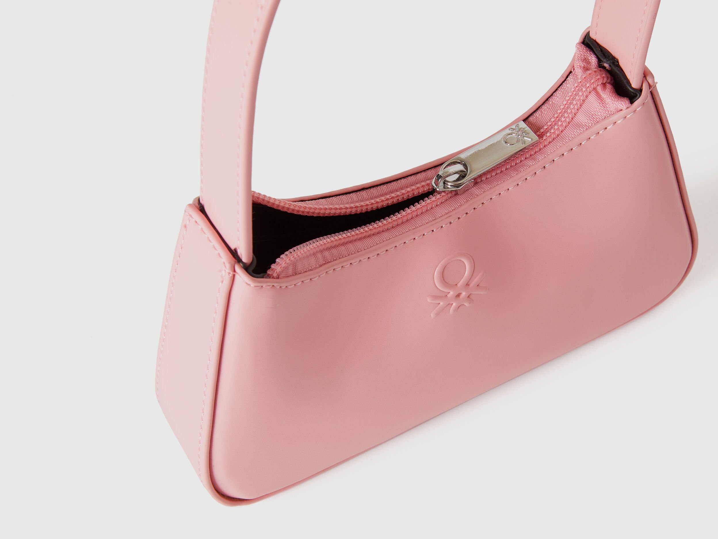 Borsa a mano lucida Rosa Benetton