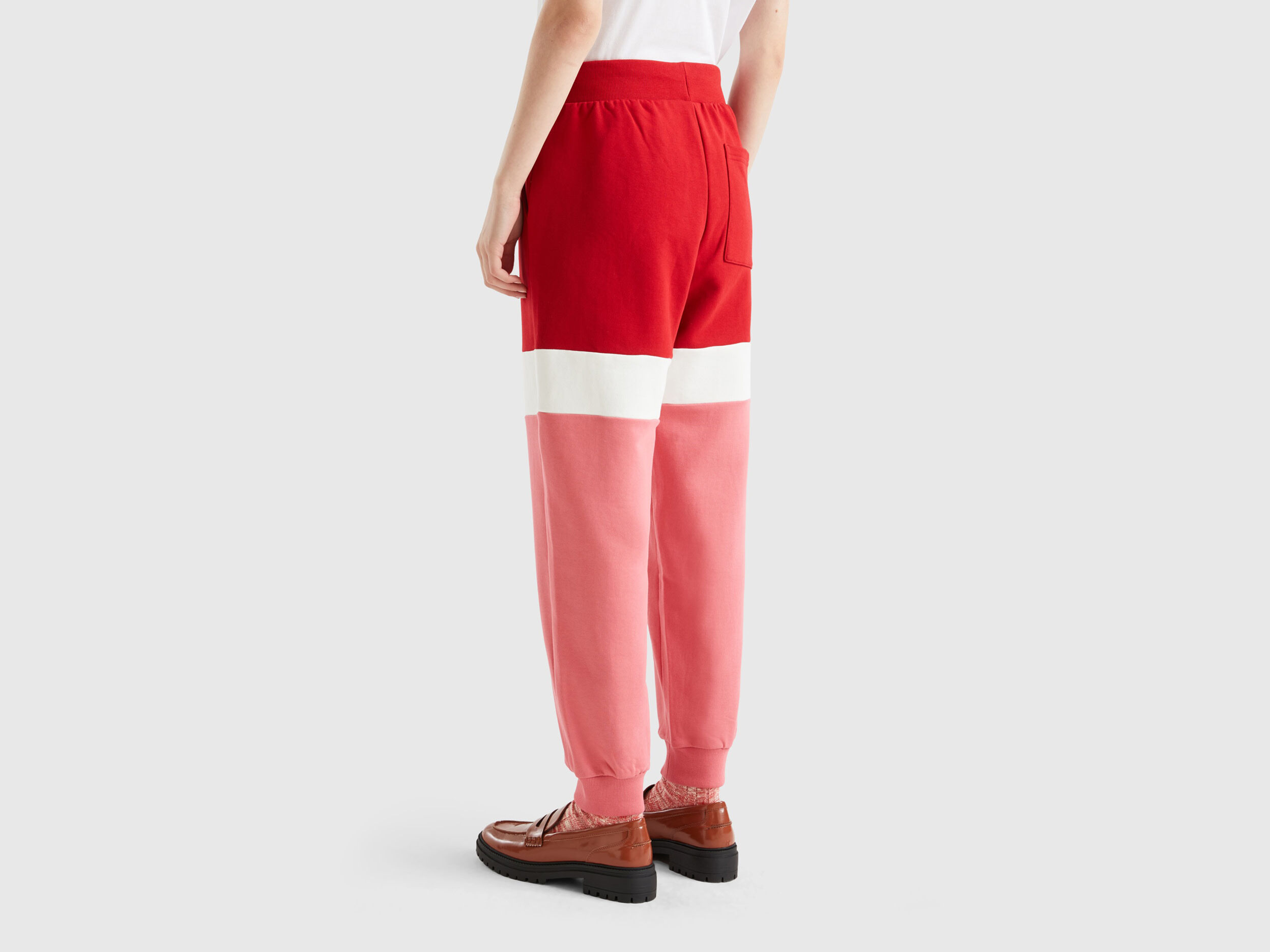 Bright shop red joggers