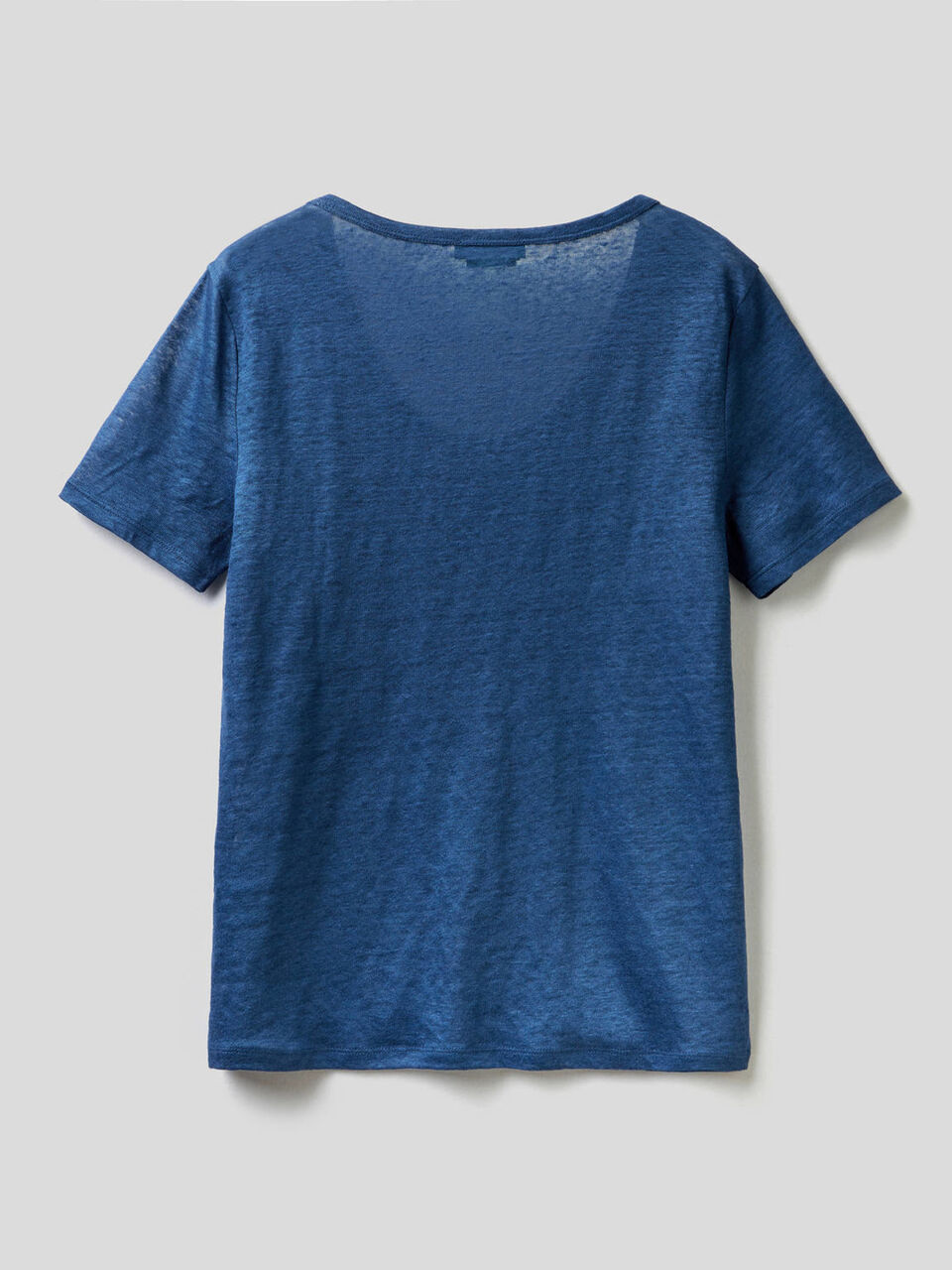 Crew neck t-shirt in pure linen image number 2