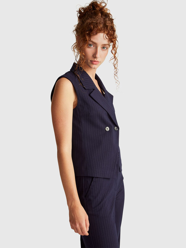 Gilet croisé à rayures Gilet croisé à rayures Femme