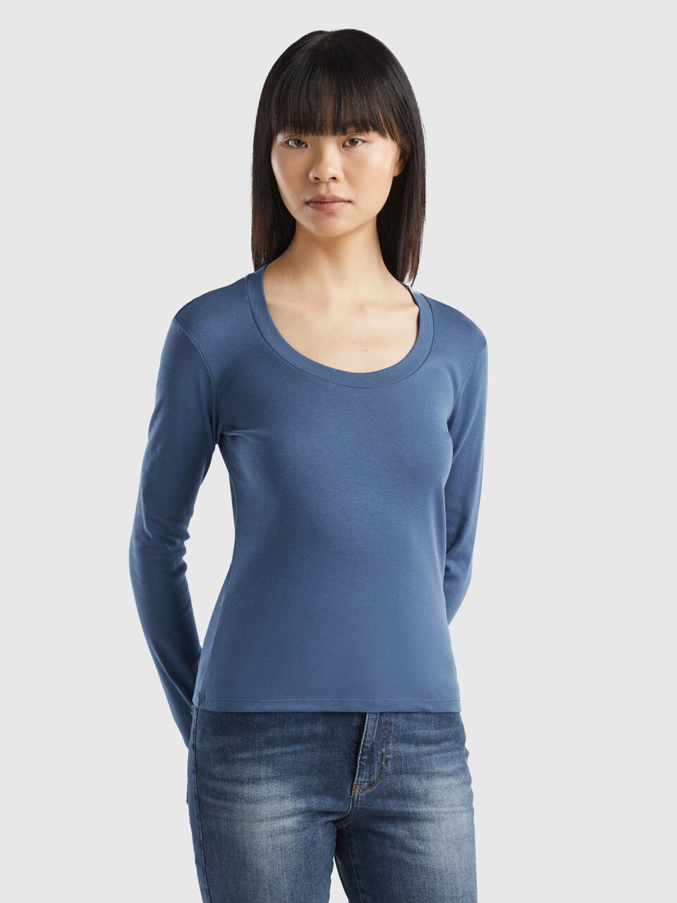 Benetton magliette best sale manica lunga