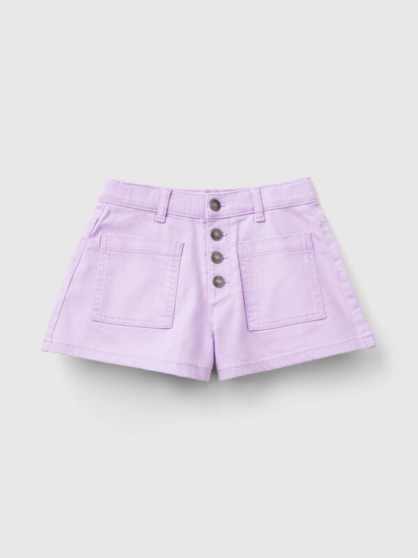 Shorts in cotone stretch Bambina