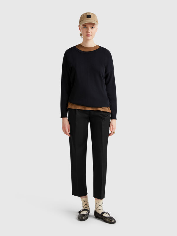 Pantaloni in cotone stretch Donna