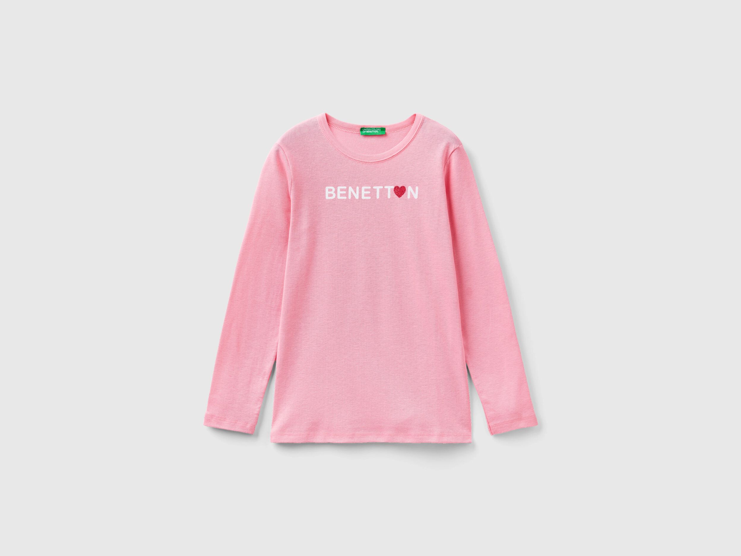 Benetton t shirt manica lunga top bambina