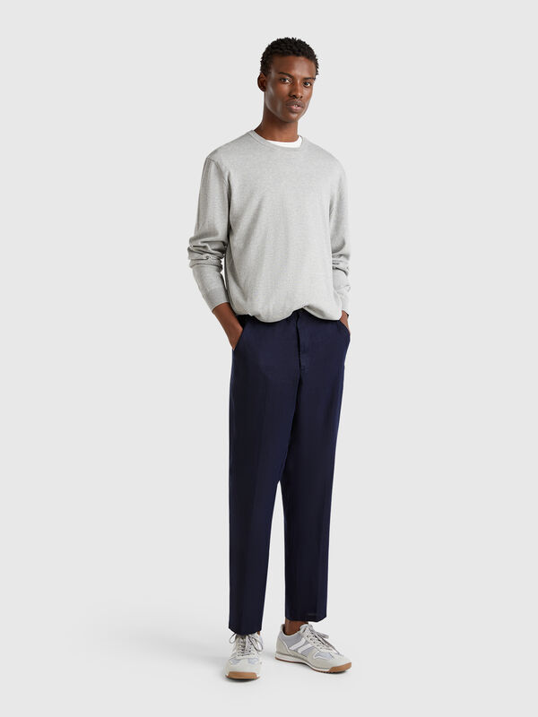 Chino in puro lino Uomo