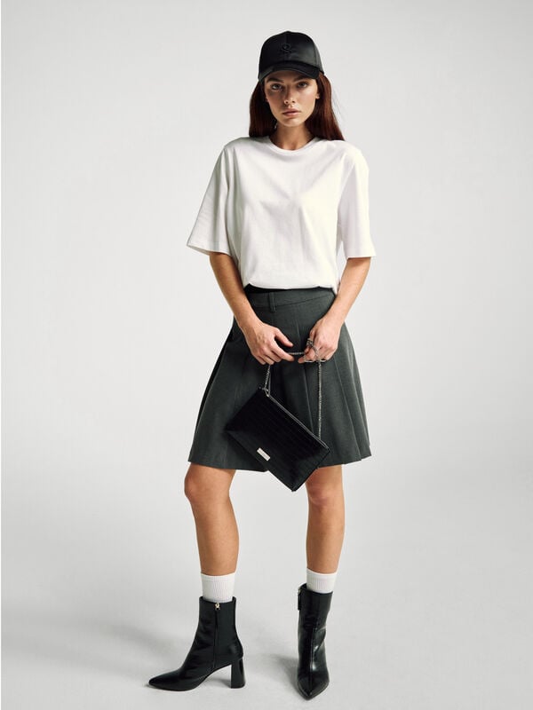 T-shirt boxy fit 100% cotone Donna
