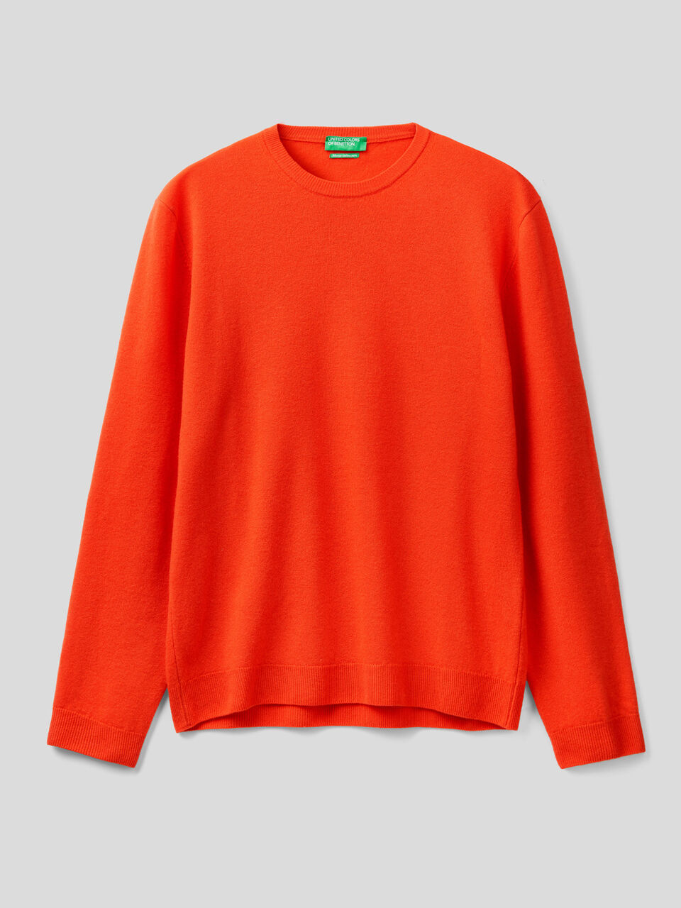Crew neck sweater in pure Merino wool image number 1