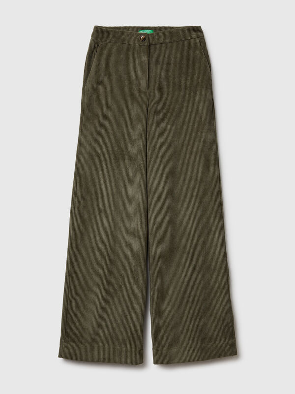 Flared corduroy trousers Women