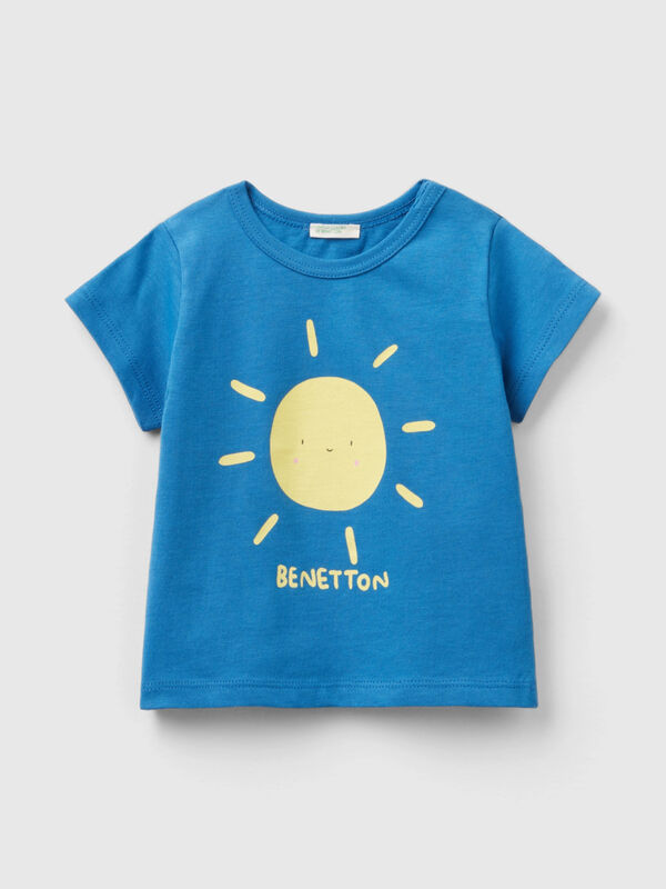 T-Shirt aus Bio-Baumwolle mit Print Newborn