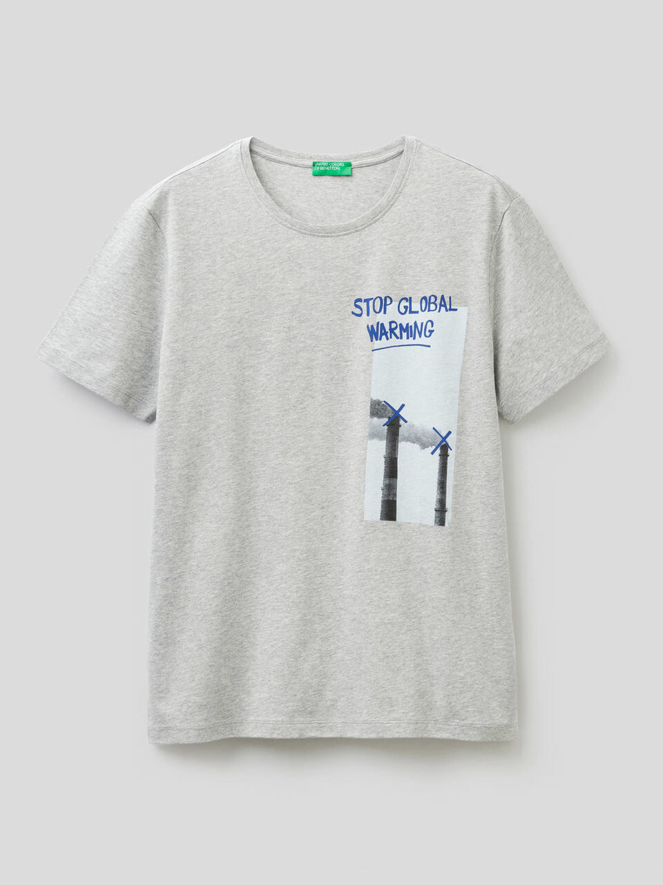 T-shirt in 100% cotone con slogan Uomo image number 1