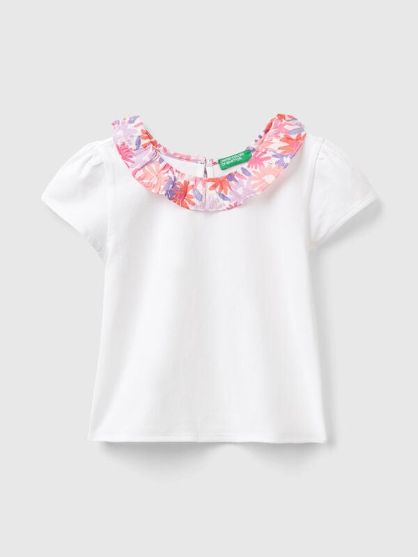 T-shirt à col floral Filles