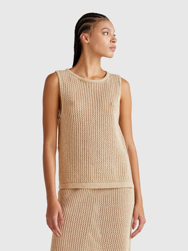 Haut en maille tricotée Femme