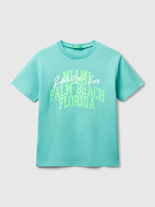 T-shirt con stampa fluo Bambino