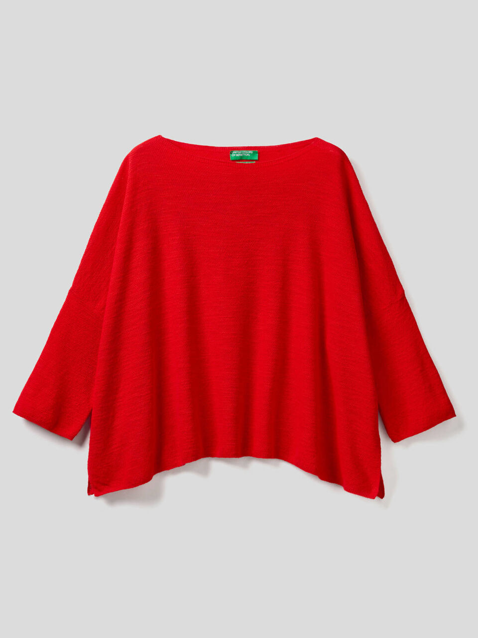 Knit sweater with boat neck image number 1