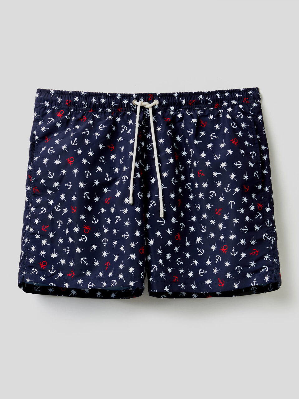 Pattern print swim trunks image number 1
