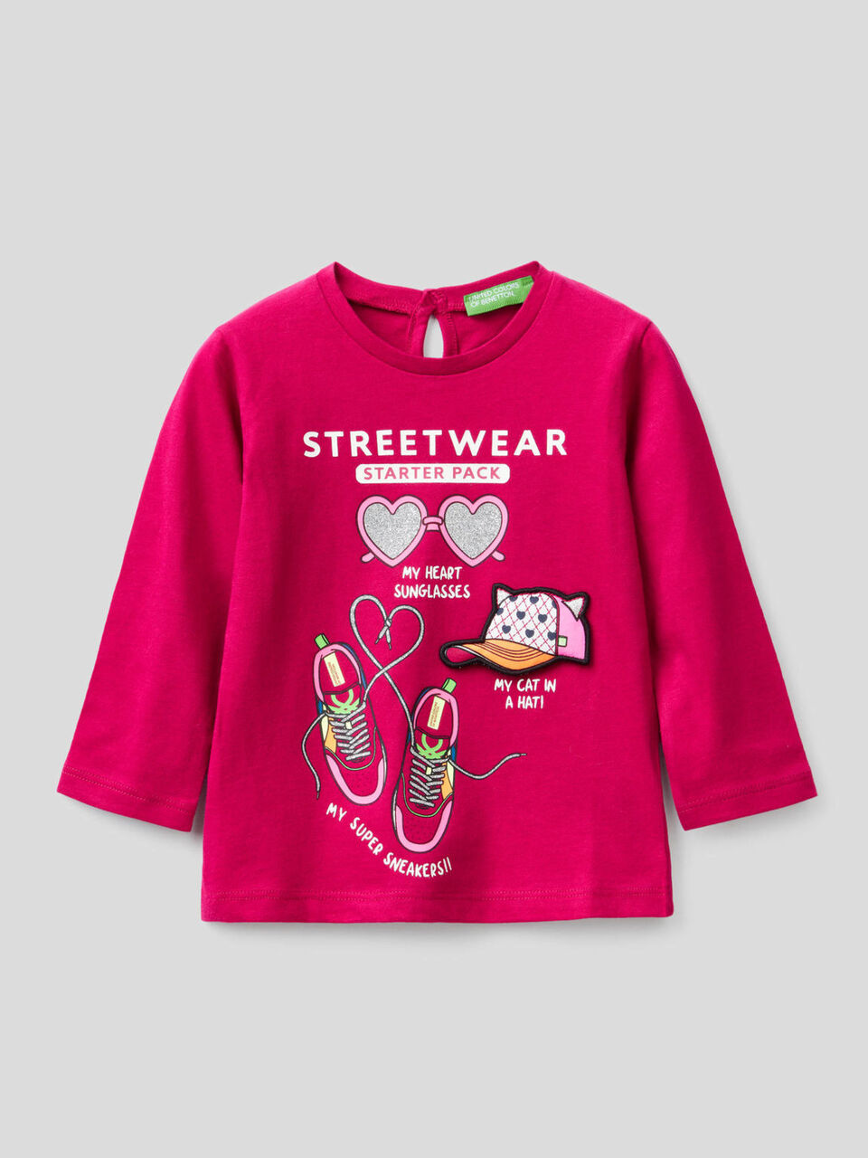 T-shirt 100% coton bio avec applications image number 1