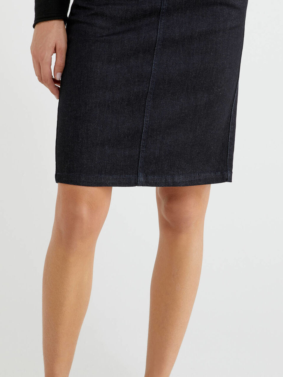 Bleistift Jeansrock Dunkelblau Benetton