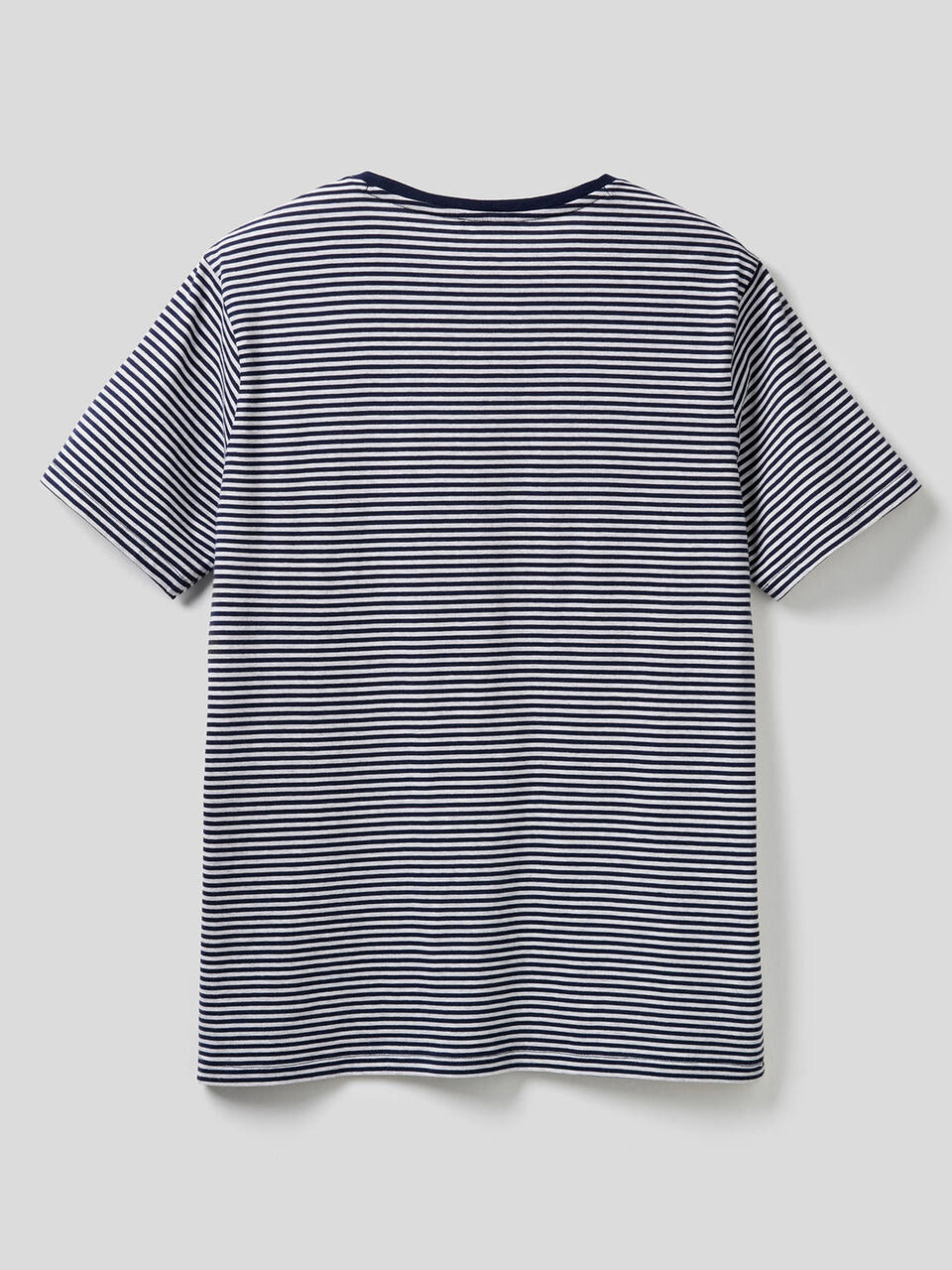 T-shirt a righe in puro cotone image number 2