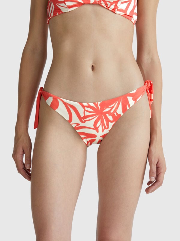 Swim bottoms with coral print Women