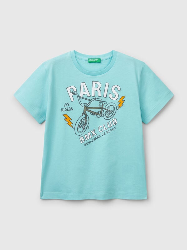 T-Shirt aus Baumwolle mit Aufdruck Jungen