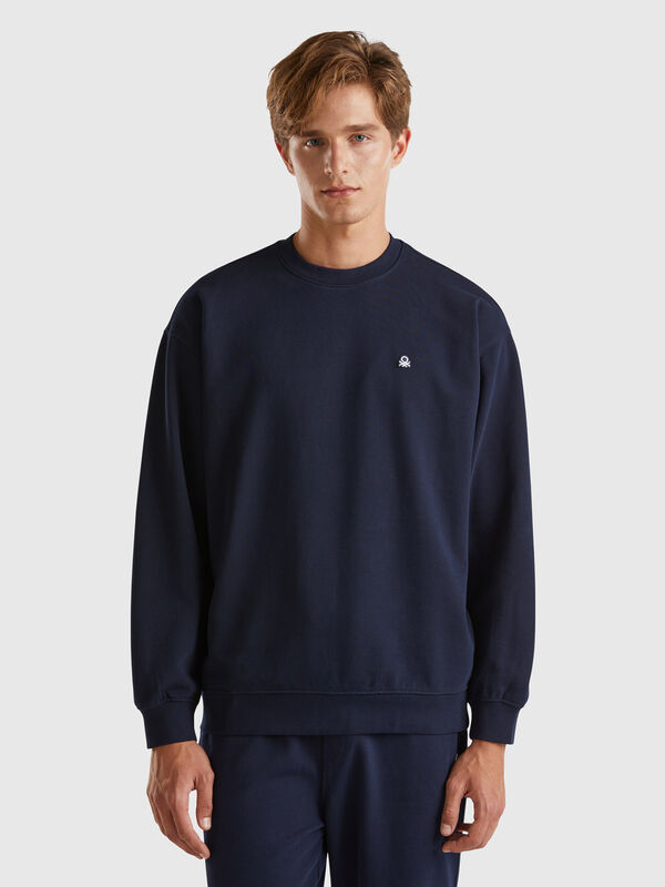 Felpa con patch logo Uomo