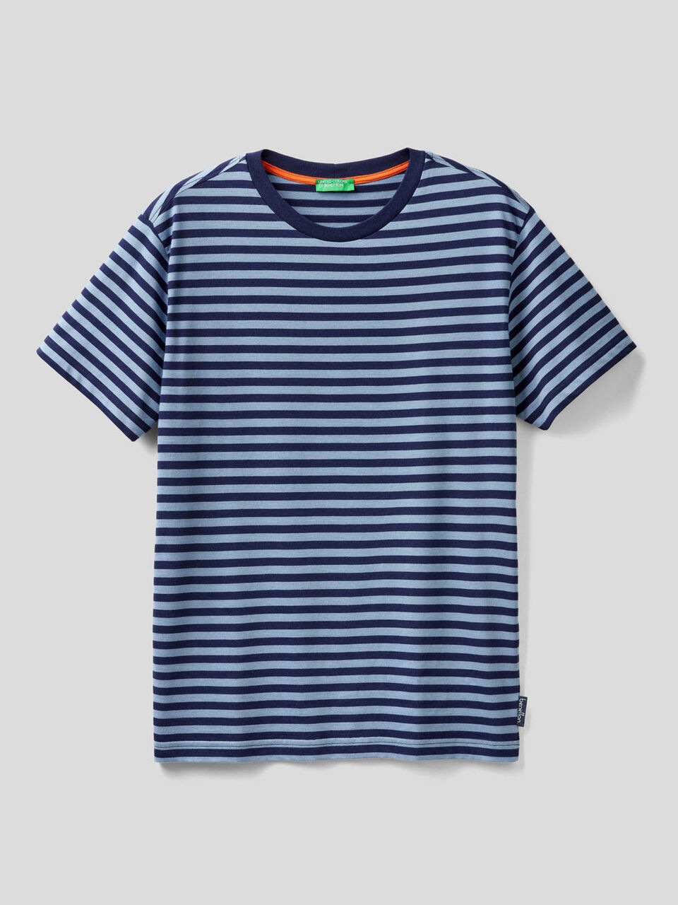 T-shirt a righe in 100% cotone bio image number 1