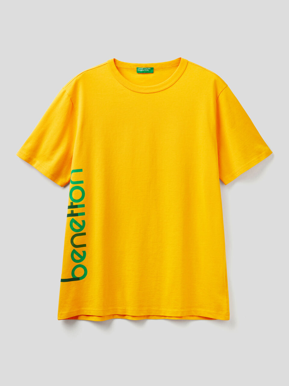 Organic cotton t-shirt with logo print image number 1