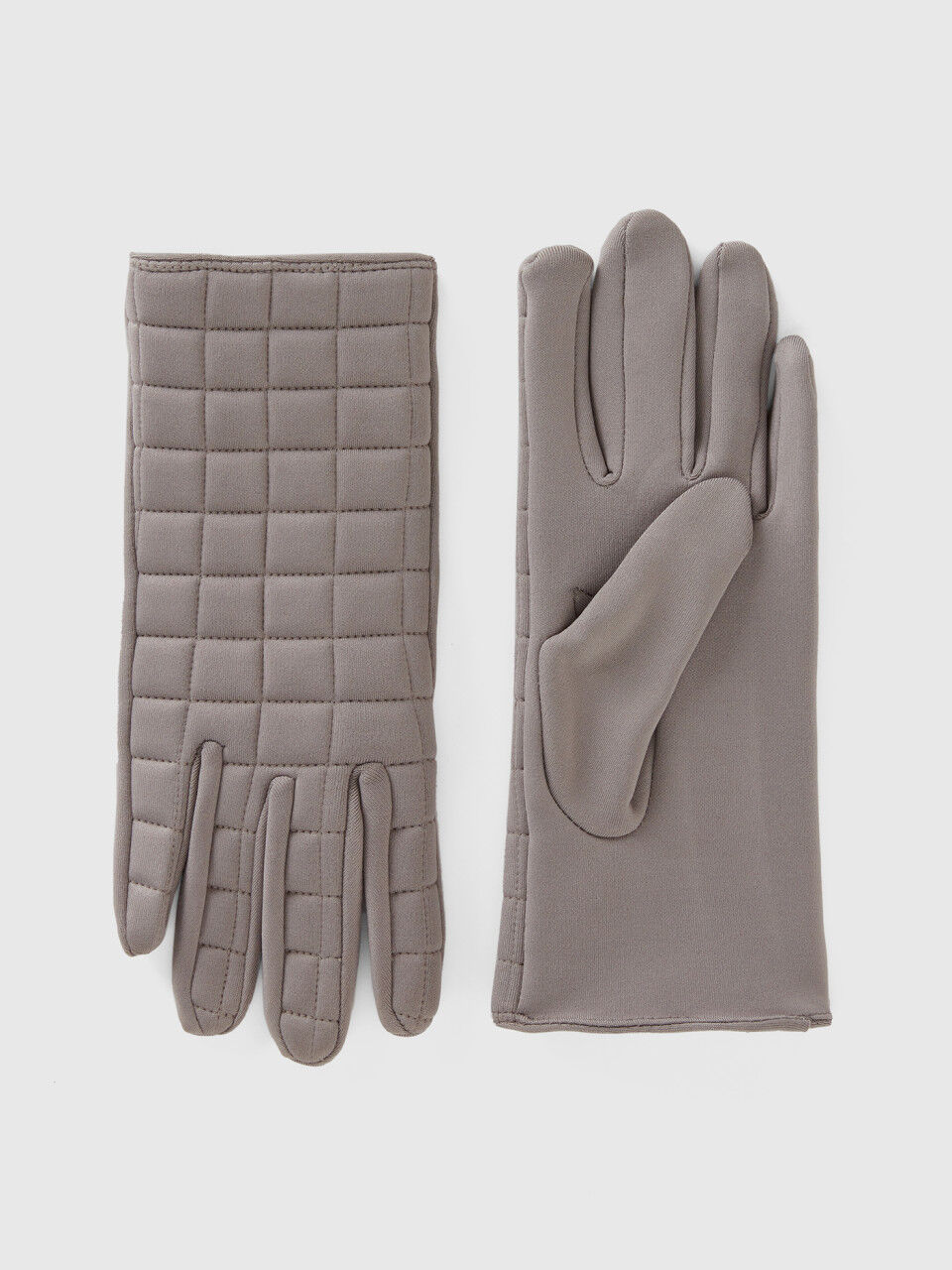 Grey leather new arrivals gloves women's