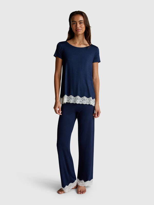 Fließende Hose mit Spitze Damen